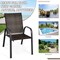 Weather-Resistant PE Rattan Patio Dining Chairs Stackable Outdoor Chairs with Steel Frame